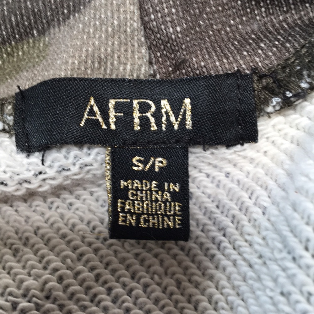 AFRM Cami Army Oversized Sweatshirt Hoodie S M - Picture 8 of 8